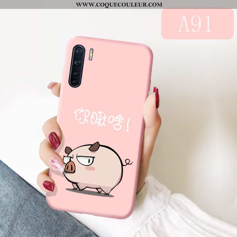 Étui Oppo A91 Tendance Tout Compris Amoureux, Coque Oppo A91 Légère Simple Rose