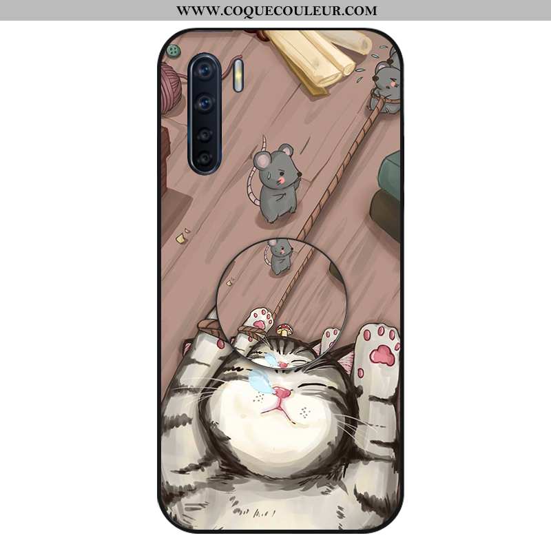Coque Oppo A91 Tendance Lapin Coque, Housse Oppo A91 Sac Net Rouge Marron