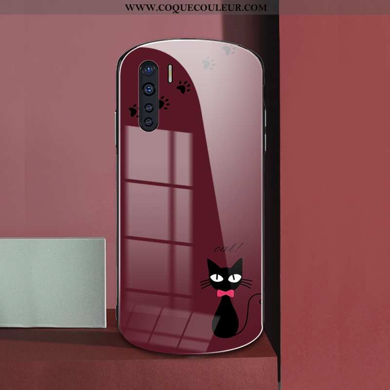 Étui Oppo A91 Silicone Rouge Personnalité, Coque Oppo A91 Protection Verre