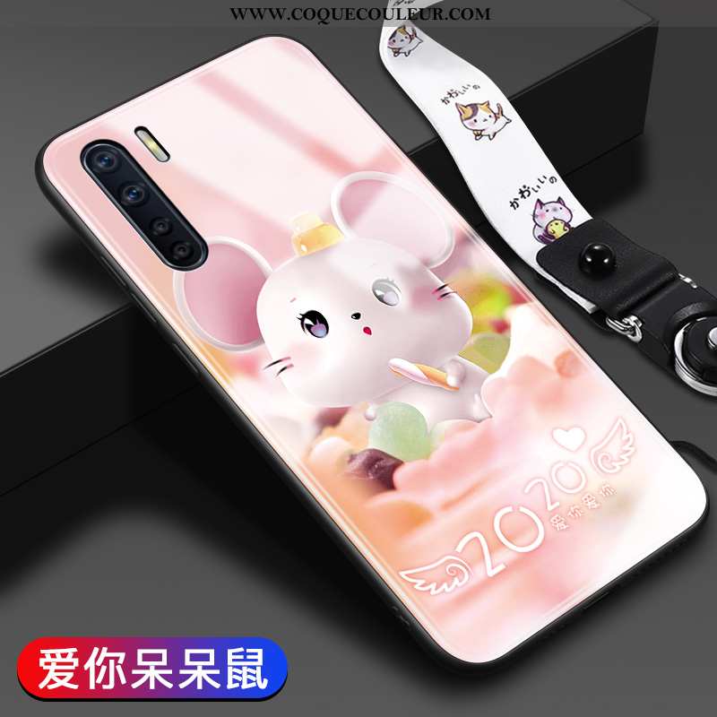 Coque Oppo A91 Tendance Téléphone Portable Difficile, Housse Oppo A91 Fluide Doux Rose