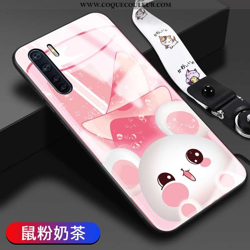 Coque Oppo A91 Tendance Téléphone Portable Difficile, Housse Oppo A91 Fluide Doux Rose