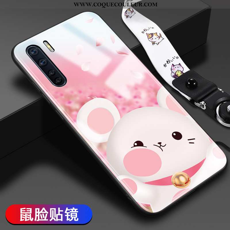 Coque Oppo A91 Tendance Téléphone Portable Difficile, Housse Oppo A91 Fluide Doux Rose