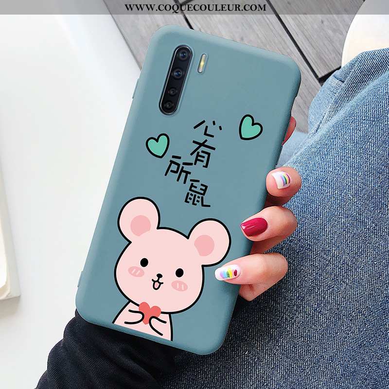 Housse Oppo A91 Légère Coque Bleu, Étui Oppo A91 Fluide Doux Silicone Bleu