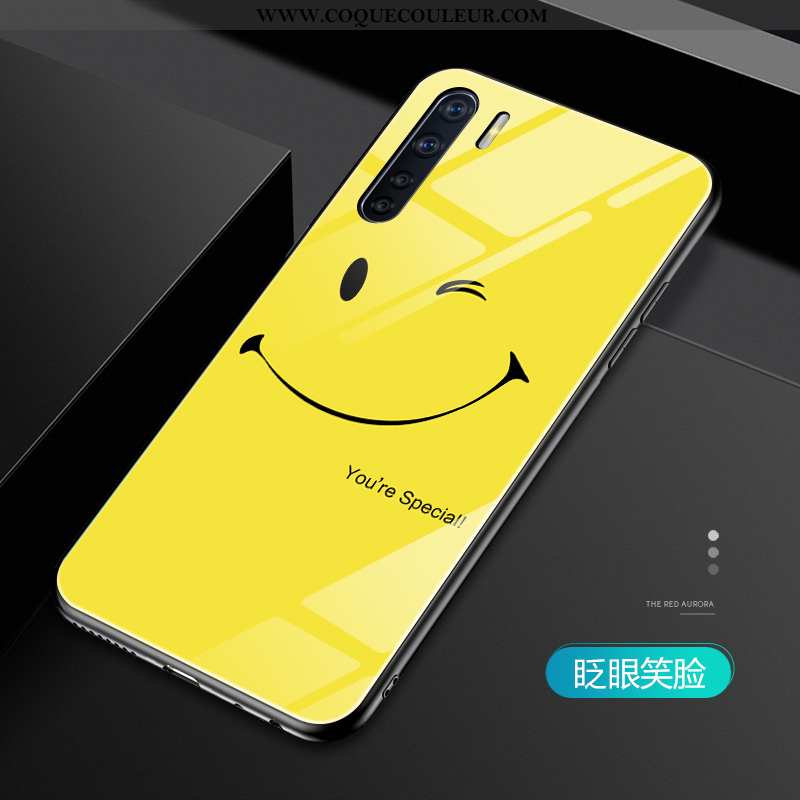 Coque Oppo A91 Charmant Mode Créatif, Housse Oppo A91 Légère Miroir Blanche