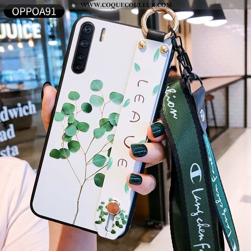 Housse Oppo A91 Protection Créatif Amoureux, Étui Oppo A91 Personnalité Coque Bleu