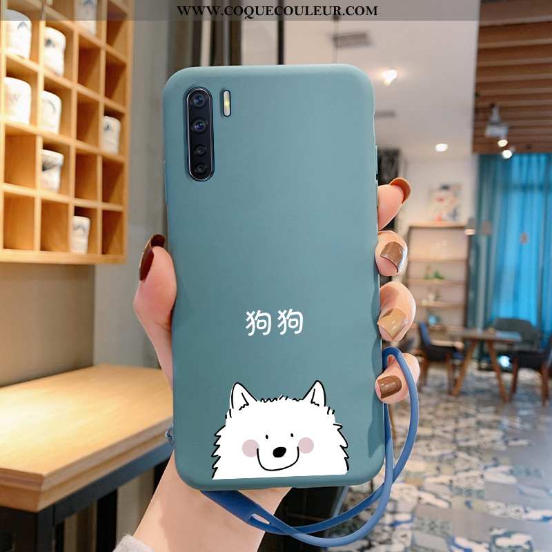 Étui Oppo A91 Légère Dessin Animé Étui, Coque Oppo A91 Fluide Doux Bleu