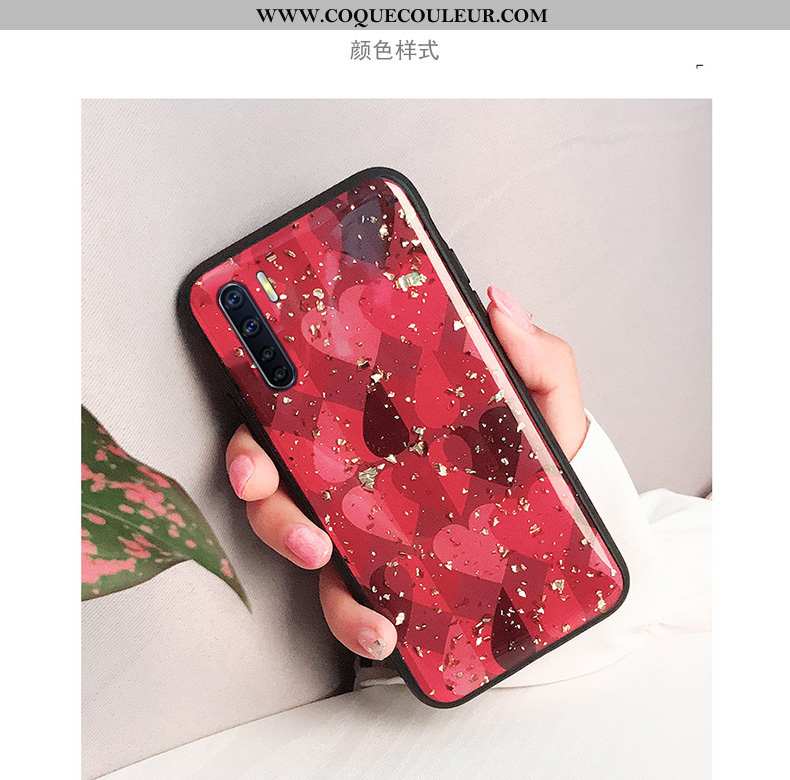 Coque Oppo A91 Personnalité Rouge Téléphone Portable, Housse Oppo A91 Fluide Doux Incassable