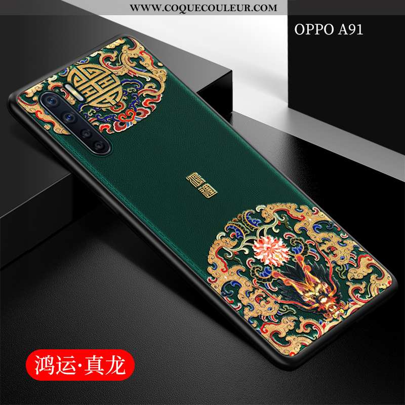 Housse Oppo A91 Légère Ultra Téléphone Portable, Étui Oppo A91 Fluide Doux Noir