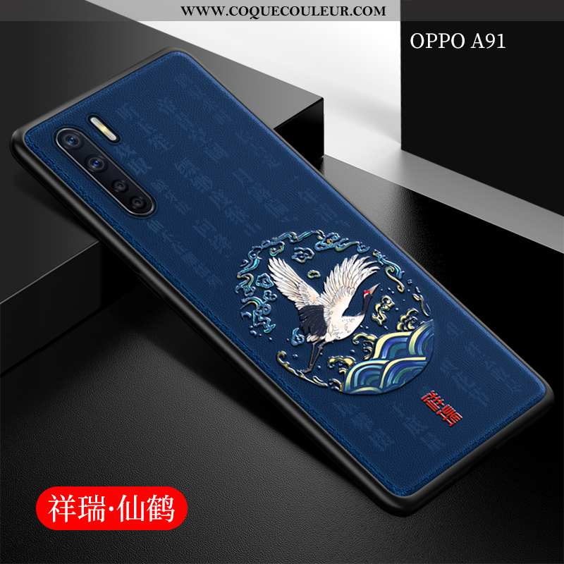 Housse Oppo A91 Légère Ultra Téléphone Portable, Étui Oppo A91 Fluide Doux Noir