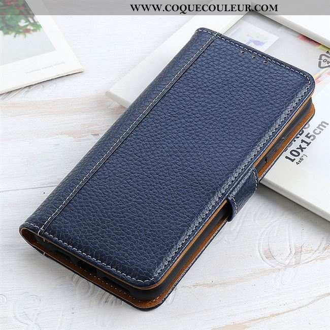 Coque Oppo A91 Cuir Créatif Étui, Housse Oppo A91 Personnalité Bleu