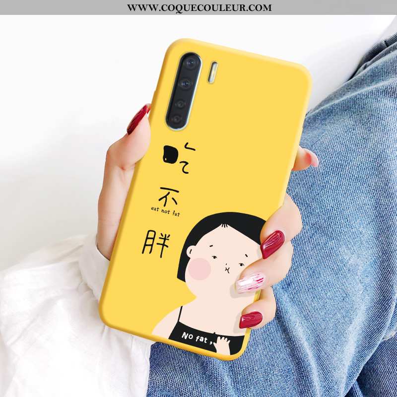 Coque Oppo A91 Personnalité Téléphone Portable Protection, Housse Oppo A91 Légère Étui Jaune