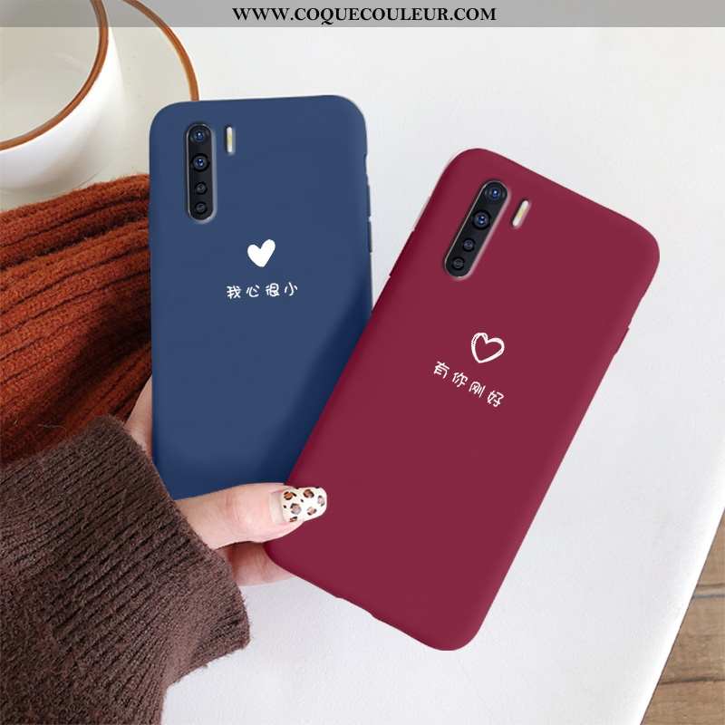 Étui Oppo A91 Protection Coque, Coque Oppo A91 Délavé En Daim Bleu Marin Bleu Foncé