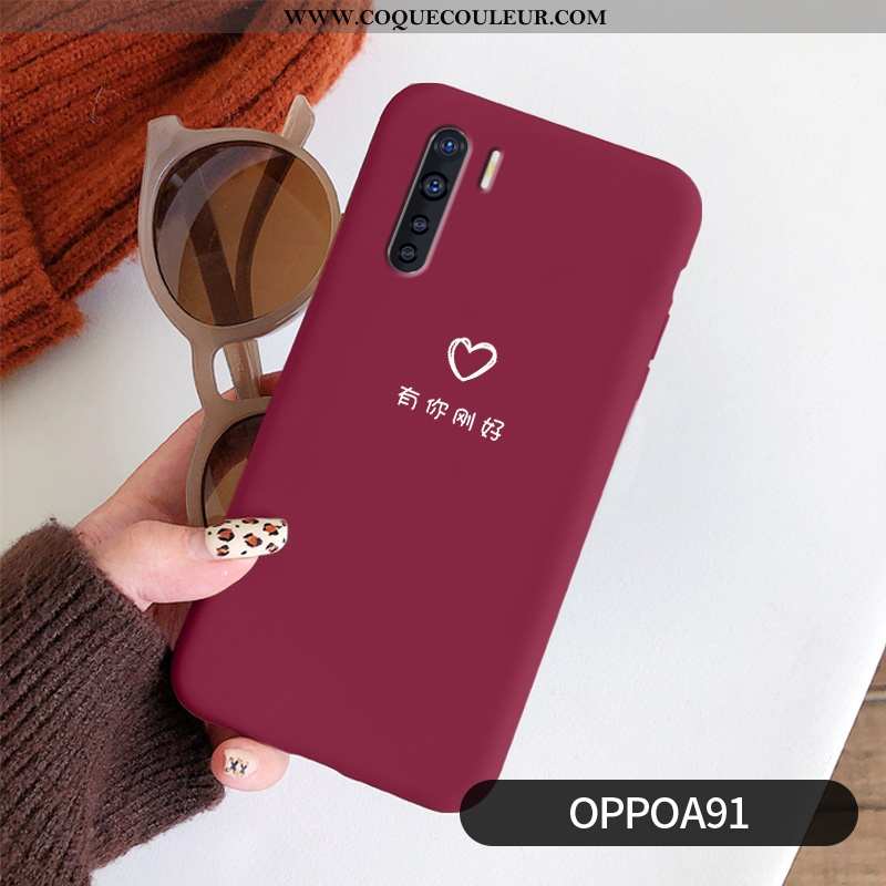 Étui Oppo A91 Protection Coque, Coque Oppo A91 Délavé En Daim Bleu Marin Bleu Foncé