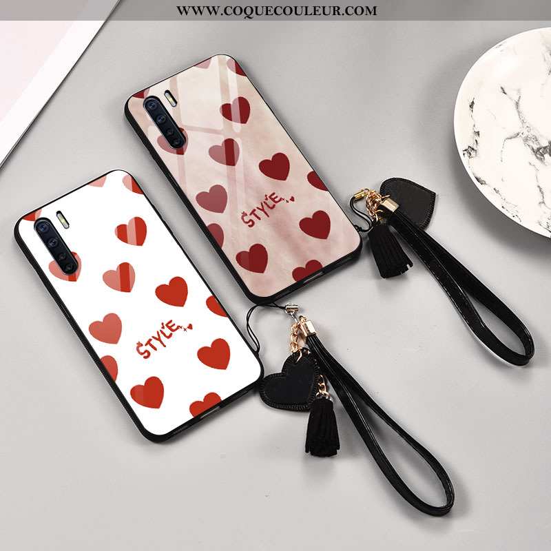 Coque Oppo A91 Personnalité Tendance Incassable, Housse Oppo A91 Créatif Rouge