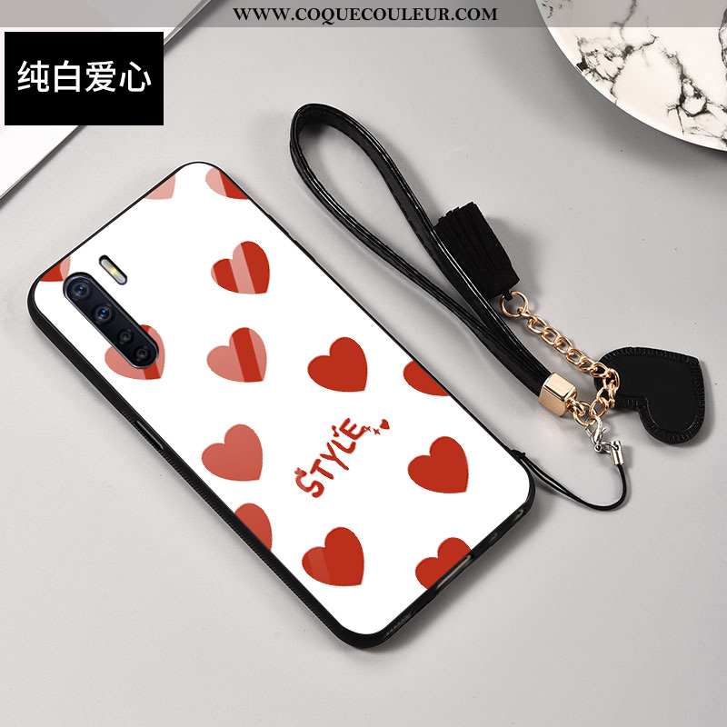 Coque Oppo A91 Personnalité Tendance Incassable, Housse Oppo A91 Créatif Rouge