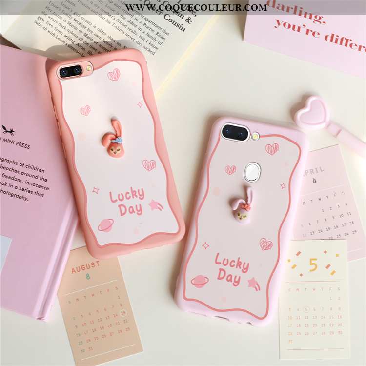 Coque Oppo Ax5 Dessin Animé Simple Créatif, Housse Oppo Ax5 Charmant Étui Rose