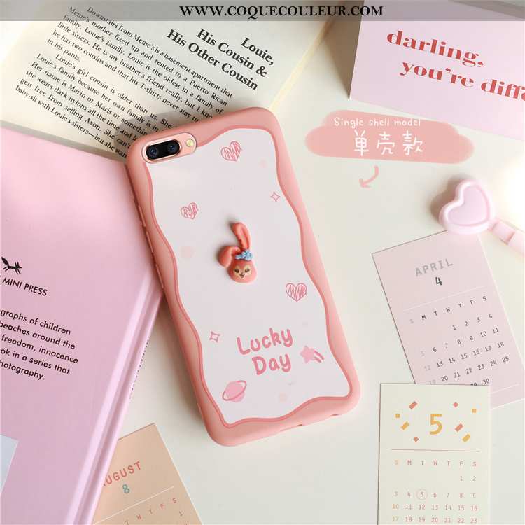 Coque Oppo Ax5 Dessin Animé Simple Créatif, Housse Oppo Ax5 Charmant Étui Rose