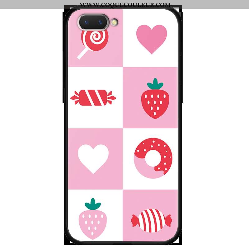 Housse Oppo Ax5 Fluide Doux Étui Dessin Animé, Oppo Ax5 Protection Peinture Rose