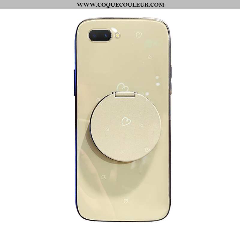 Coque Oppo Ax5 Tendance Verre Simple, Housse Oppo Ax5 Protection Étui Beige