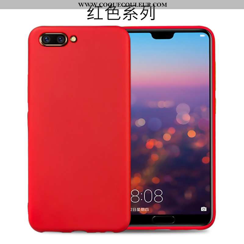 Coque Oppo Ax5 Personnalité Rouge Couleur Unie, Housse Oppo Ax5 Créatif Incassable