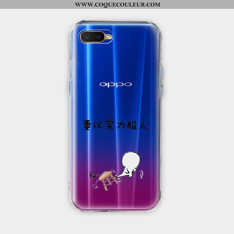 Coque Oppo Ax7 Dessin Animé Silicone Transparent, Housse Oppo Ax7 Charmant Protection Bleu