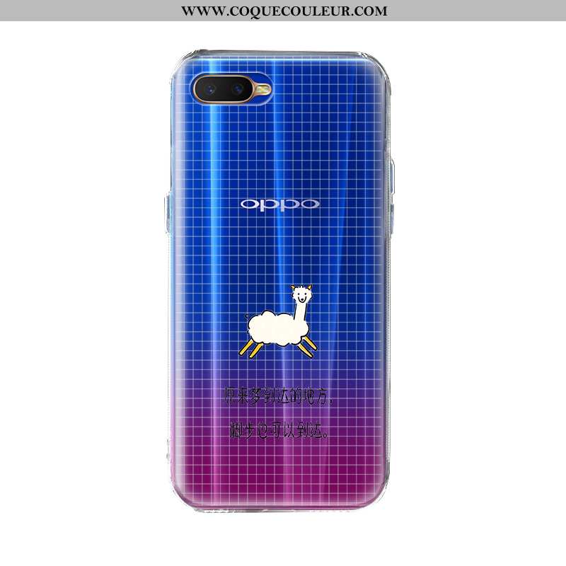 Coque Oppo Ax7 Dessin Animé Silicone Transparent, Housse Oppo Ax7 Charmant Protection Bleu