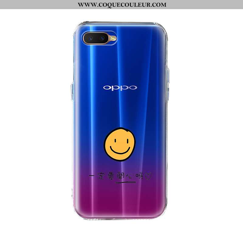 Coque Oppo Ax7 Dessin Animé Silicone Transparent, Housse Oppo Ax7 Charmant Protection Bleu