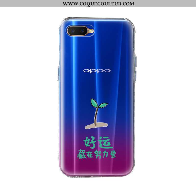 Coque Oppo Ax7 Dessin Animé Silicone Transparent, Housse Oppo Ax7 Charmant Protection Bleu