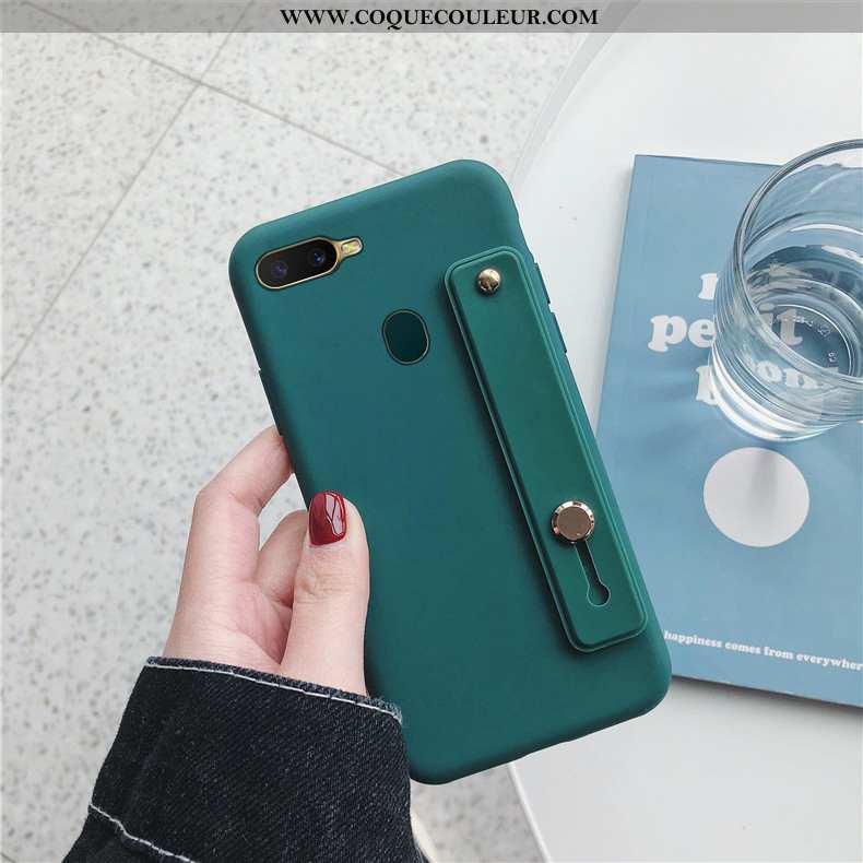 Housse Oppo Ax7 Silicone Vert Étui, Étui Oppo Ax7 Protection Simple Verte