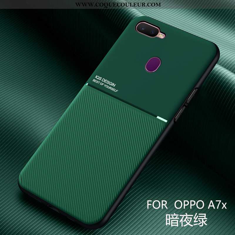 Coque Oppo Ax7 Légère Silicone Net Rouge, Housse Oppo Ax7 Cuir Téléphone Portable Noir