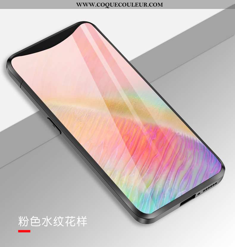 Coque Oppo Find X Verre Incassable Silicone, Housse Oppo Find X Créatif Haute Coloré