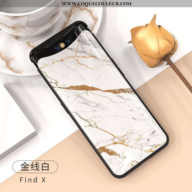 Étui Oppo Find X Protection Coque Étui, Oppo Find X Verre Silicone Beige