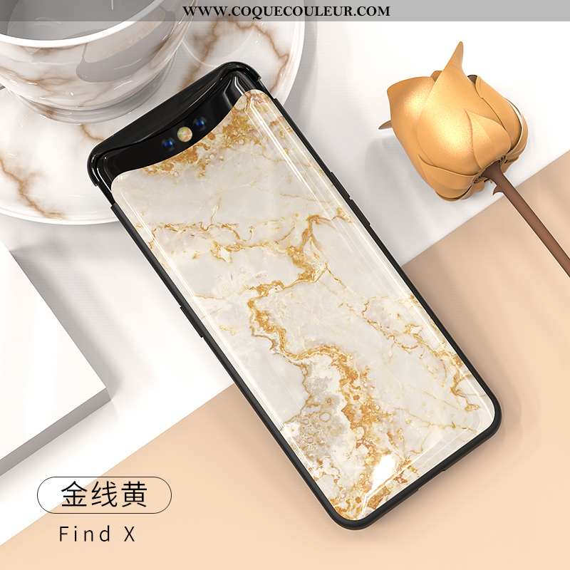 Étui Oppo Find X Protection Coque Étui, Oppo Find X Verre Silicone Beige