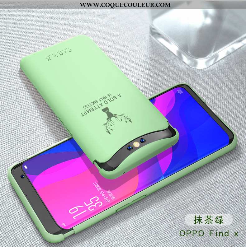 Coque Oppo Find X Personnalité Amoureux Incassable, Housse Oppo Find X Créatif Légère Verte