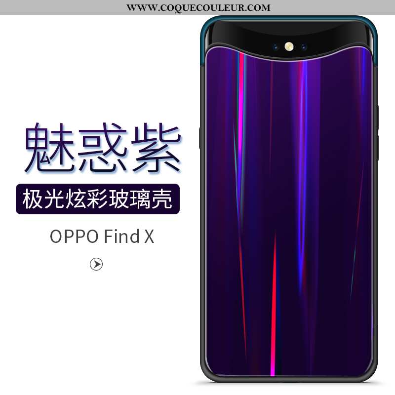 Coque Oppo Find X Tendance Téléphone Portable, Housse Oppo Find X Verre Rouge