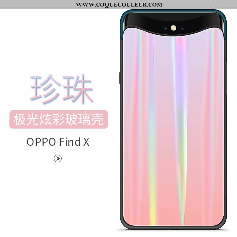 Coque Oppo Find X Tendance Téléphone Portable, Housse Oppo Find X Verre Rouge