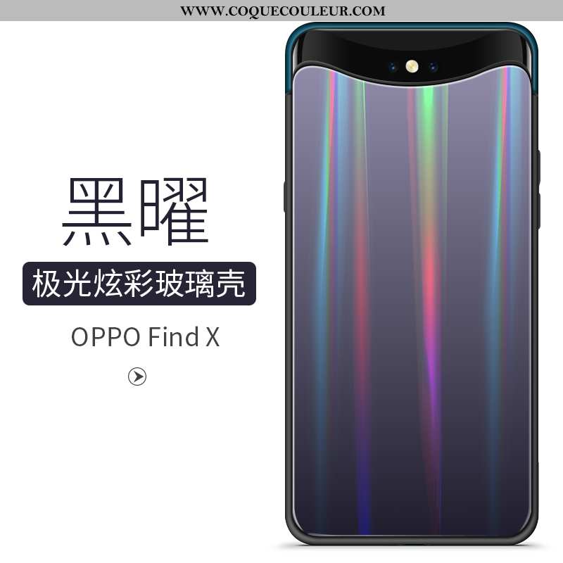 Coque Oppo Find X Tendance Téléphone Portable, Housse Oppo Find X Verre Rouge