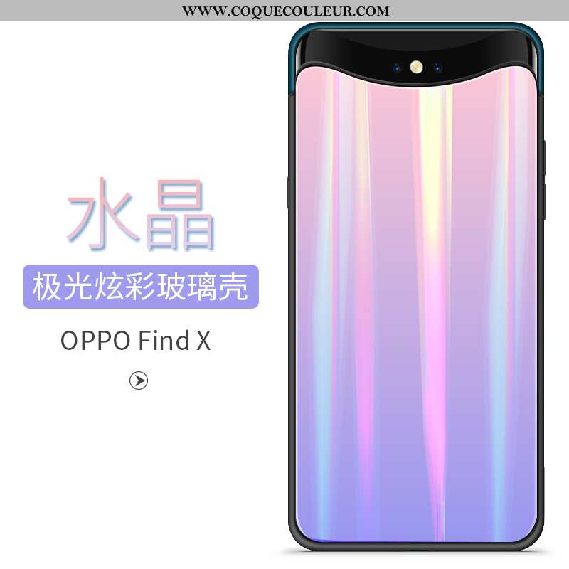 Coque Oppo Find X Tendance Téléphone Portable, Housse Oppo Find X Verre Rouge