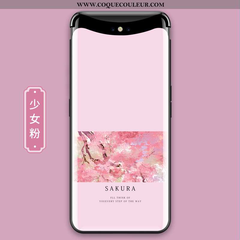 Coque Oppo Find X Verre Incassable Étui, Housse Oppo Find X Ultra Tout Compris Rose