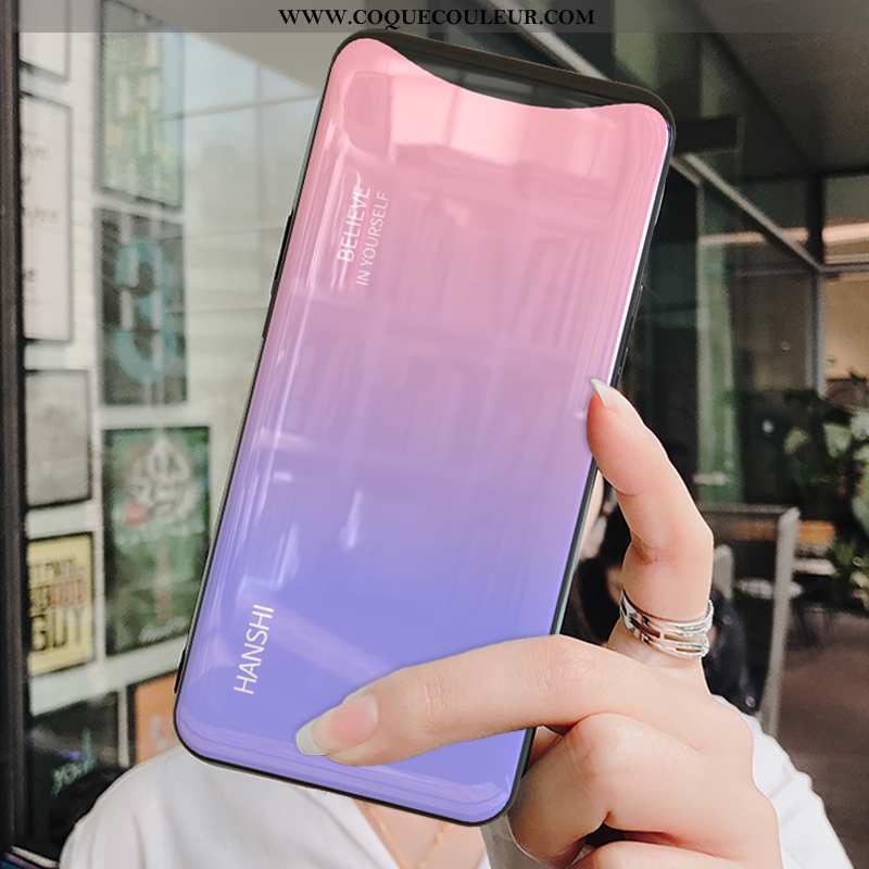 Coque Oppo Find X Tendance Téléphone Portable Incassable, Housse Oppo Find X Fluide Doux Tempérer Ro