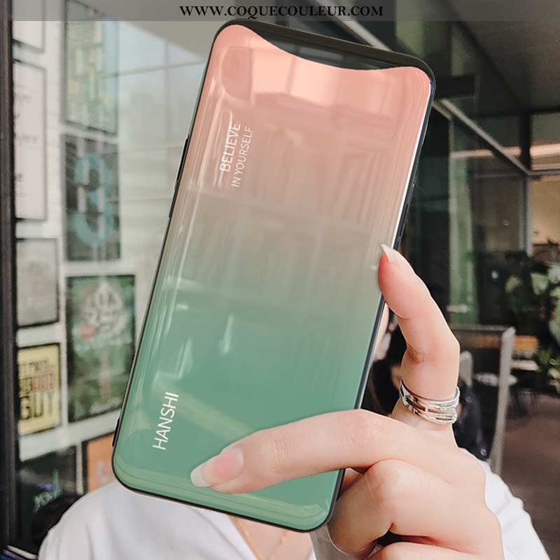 Coque Oppo Find X Tendance Téléphone Portable Incassable, Housse Oppo Find X Fluide Doux Tempérer Ro