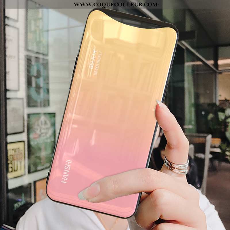 Coque Oppo Find X Tendance Téléphone Portable Incassable, Housse Oppo Find X Fluide Doux Tempérer Ro