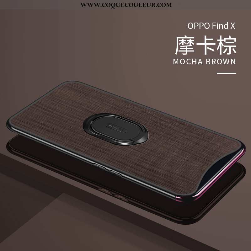 Étui Oppo Find X Ultra Bleu Marin Anneau, Coque Oppo Find X Légère Protection Bleu Foncé