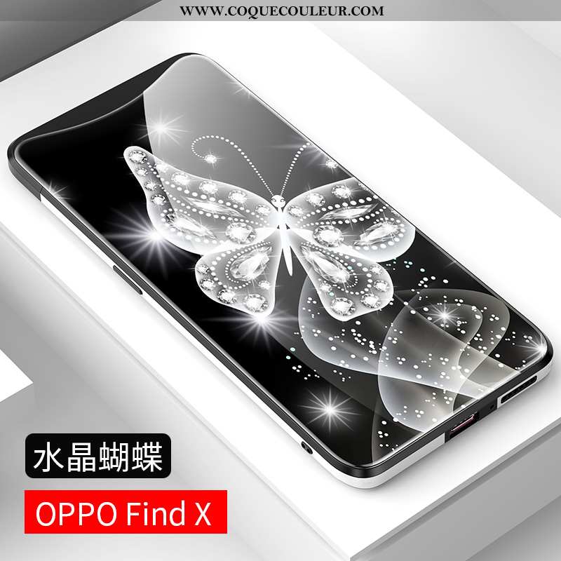 Étui Oppo Find X Créatif Verre, Coque Oppo Find X Ultra Nouveau Bleu