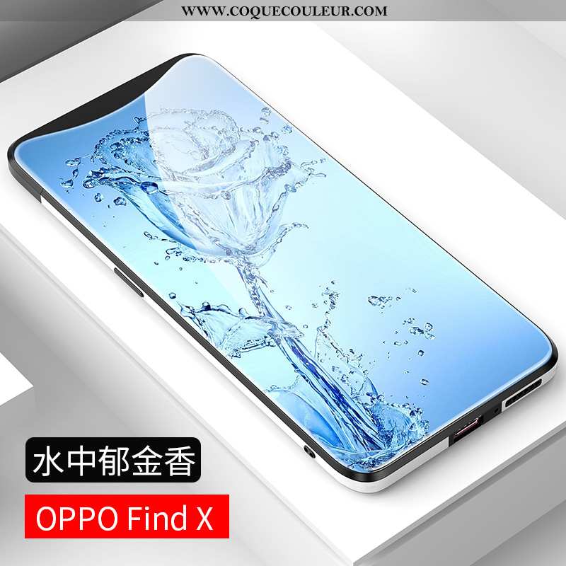 Étui Oppo Find X Créatif Verre, Coque Oppo Find X Ultra Nouveau Bleu