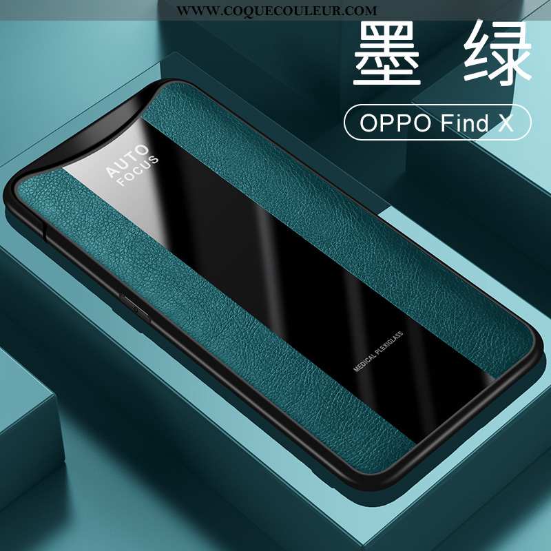 Étui Oppo Find X Protection Incassable Tout Compris, Coque Oppo Find X Cuir Business Noir