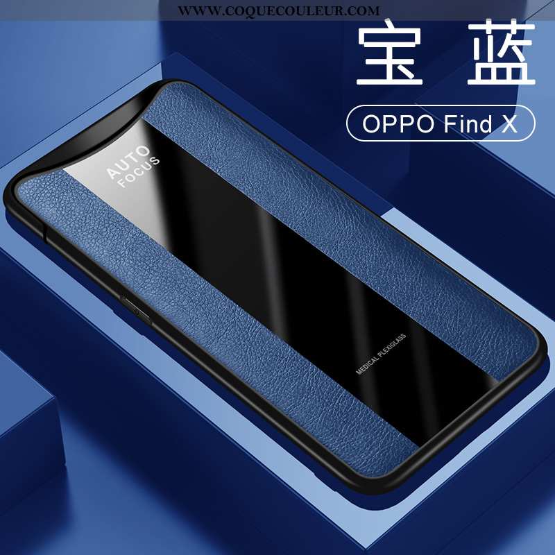 Étui Oppo Find X Protection Incassable Tout Compris, Coque Oppo Find X Cuir Business Noir