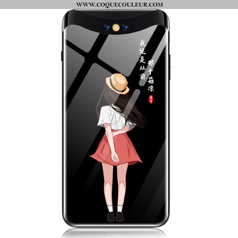 Coque Oppo Find X Fluide Doux Difficile Verre, Housse Oppo Find X Protection Noir