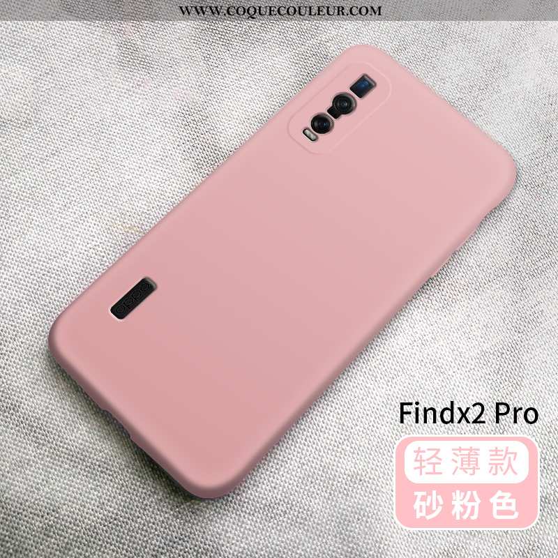 Étui Oppo Find X2 Pro Protection Légère Silicone, Coque Oppo Find X2 Pro Délavé En Daim Net Rouge Ve