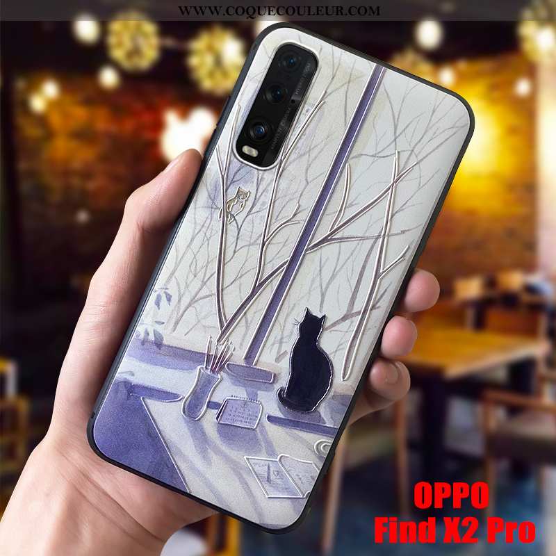 Étui Oppo Find X2 Pro Charmant Petit Fluide Doux, Coque Oppo Find X2 Pro Tendance Beige